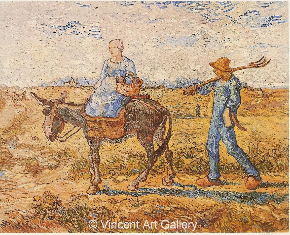 JH1880, Morning, Peasant Couple Going to Work, (after Millet)
